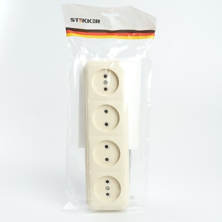 Two-clavy open installation switch, 250V, 6A, IP20, ivory, PSW06-22-20 (1022743-6