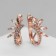Earrings with grades "Zirconium" checkbox, white color in pink gold
