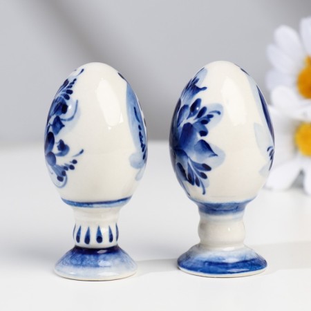 Souvenir "Egg", 8.5 cm, gzhel, high-3
