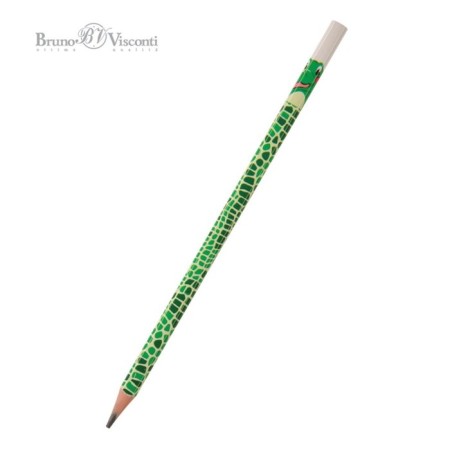 Chernographic pencil 3.0 mm Artgraphix Fun "Crocodile", HB, three -sided, plastic case
