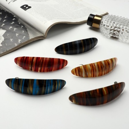 Halfish hair clip "Vega" brightness, 9 cm, mix-2