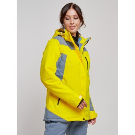 Ski jacket female, size 44, yellow color-2