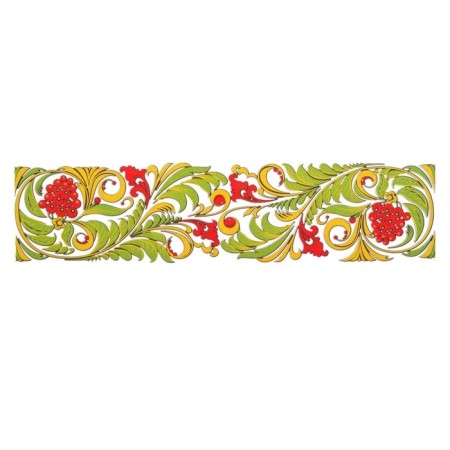Thermalrotransfer "Khokhloma", strip, 25 x 6 cm, set 10 pcs.-1
