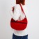 Youth bag with zipper, red color