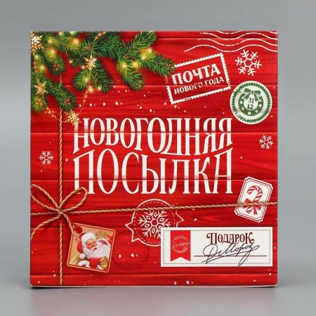 Folding box "New Year's Parcel", 14 x 14 x 3.5 cm, New Year-3