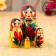 Doll "Galina", red scarf, 4 puppet, 9 cm