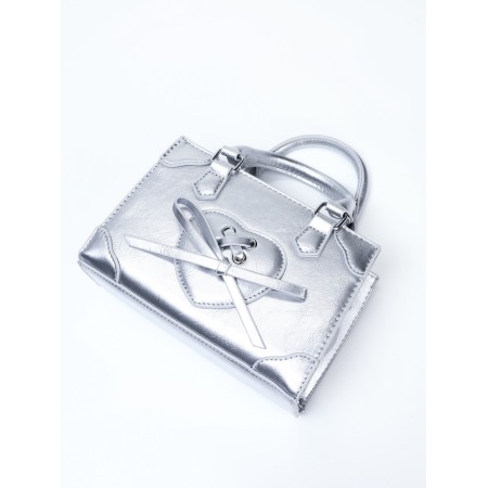 Women's bag, 20*8*14, lightning departure, belt lengths, silver-7