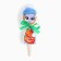 Lollipop "Time of Miracles" with a sticker-mordochka in a hat, taste: orange, 15 g.