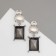Earrings with pearls "bead" countess, white-gray color in silver