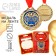 School medal for graduation "graduate", on tape, gold, metal, d = 4 cm