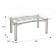 Table Robert 3M, 900x550x430, metallic/ins. glass