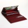 Women's wallet on a magnet, burgundy color