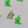 Decor for creativity metal, enamel "Dinosaurus with heart" 1.6x1.1 cm