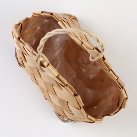 Wicker basket, 17 x 10 x 5 x h16/21.5 cm, sequoia-2