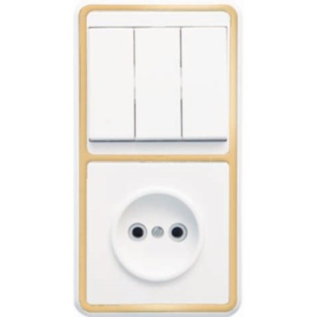 Block "Kuntsevo" 5840 BKVR-039 "Bella", 3 keys, socket, color gold