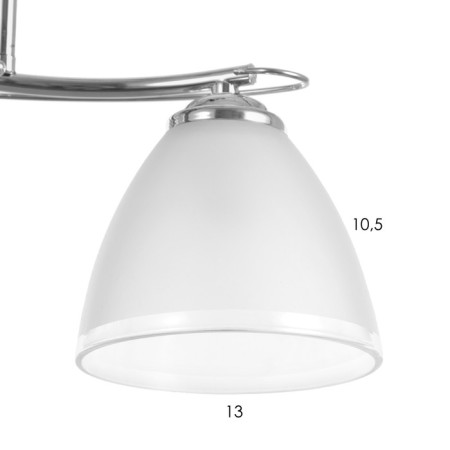 Chandelier 1084/2SL 40W E27 silver 42x15x23 cm Bayerlux-5