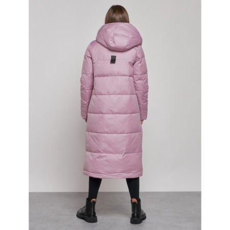 Coat insulated winter female, size 44, purple color-3