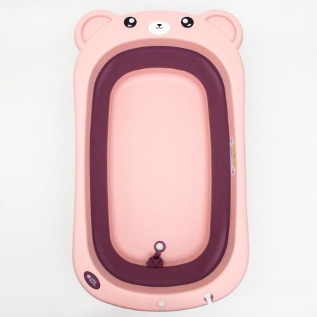 Bath Bath Folding with a drain, "Bear", 83 cm., Pink color-2