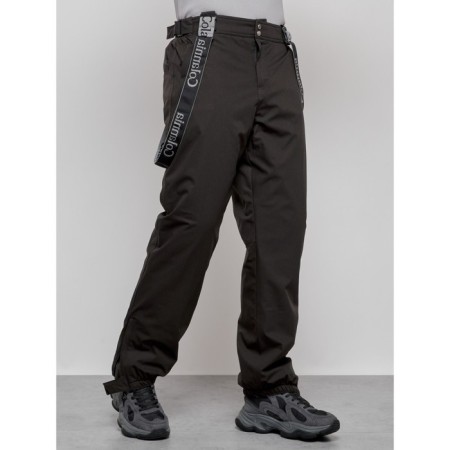 Semi-combinezone ski insulated male winter, size 52, dark gray color-2