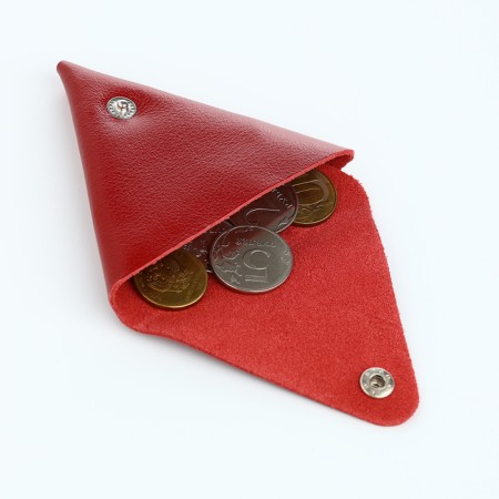 Monetnik on the button, Textura, red color-2