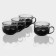 Glass Tea -glass set "Cleo", 5 items: kettle 900 ml, 4 mugs 150 ml