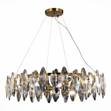 Люстра подвесная St Luce. SL1227.303.12. Ancona. 12х40 Вт, E14, 80,4х80,4х18 см, цвет латунь