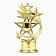 Star Cup, award figure, gold, 16 x 9 x 6 cm.