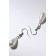 Set 2 objects: earrings, beads "pearl thread", white color in silver, 45 cm