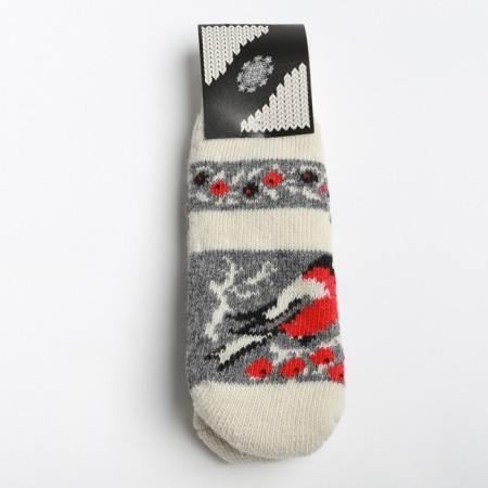 Women's mittens, white color, size 20-22-3