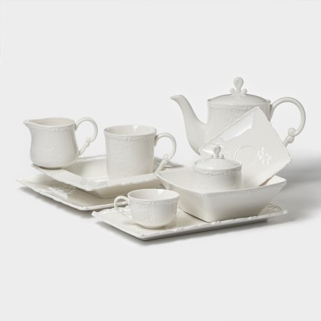 Coffee steam Magistro porcelain Kingdom, mug 120 ml, saucer 12.7 cm-10