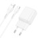 Network charger Hoco C96a, 1 USB, 2.1 A, Type-C-USB cable, 1 m, white
