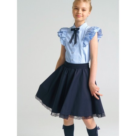 Юбка с кружевом, рост 128 см-4