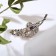 Brooch "Flower" lupine, white color in silver