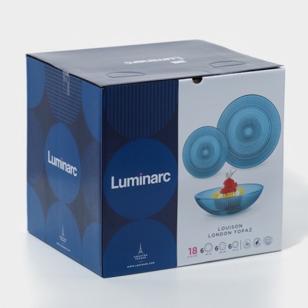 Service Glass Luminarc "Luiza", 18 objects, color London Topaz-3