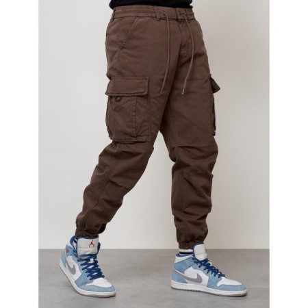 Cargo jeans men, size 44-46, brown color-5