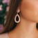 Earrings Metal "Barbados" drops, color pink gold