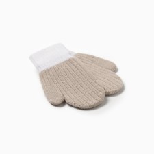 Baby mittens minku, beige color, 15 cm