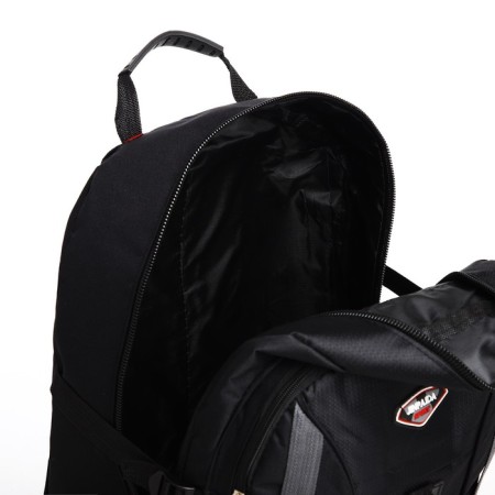 Tourist backpack on lightning, 4 outer pockets, black color-9