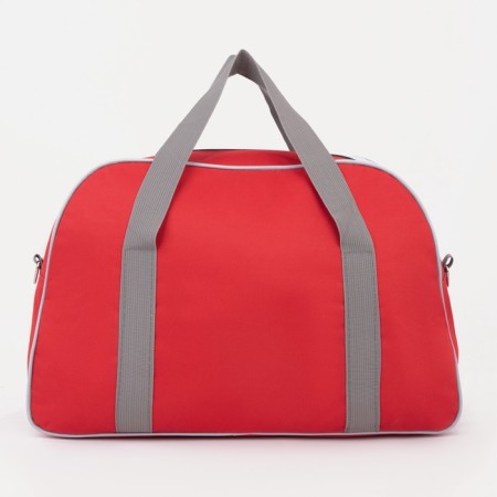 Sports bag with lightning, external pocket, gray/red color-1