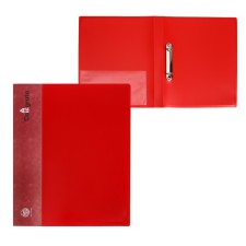 Folder on 2 rings A4, Calligrata, 25 mm, 700 μm, internal and end pocket, red