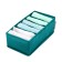 Organizer for linen, 6 cells, turquoise color