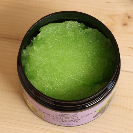 Set for the bath: Krudnik-Smorodin scrub, shower gel "Honey", washcloth-3