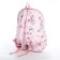 School backpack of textiles on lightning, 3 pockets, pink color