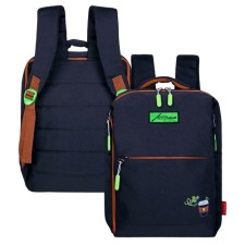 Youth backpack 39 x 26 x 10 cm, ergonomic back, Across G6, black/green G-6-1