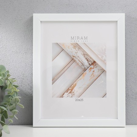 Photo frame Plastic "Mira" 20x25 cm, 641861-7, white (plastic screen)-1