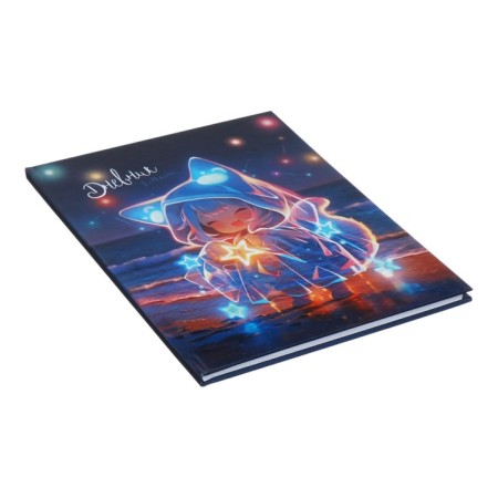 Universal diary for grades 1-11 Anime. Music, hard cover, holography, 40 sheets-1