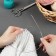 The knitting needles are circular, for knitting, with a metal cable, d = 3 mm, 10/40 cm