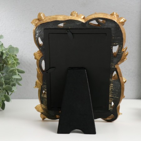 Photo frame Polystone 10x15 cm "Flower tenderness" gold 23x18x2 cm-3