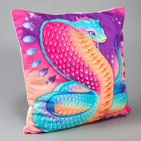 New Year! Decorative pillow "Snake of Cobra", 40 cm, with lightning-1