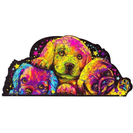 Wooden puzzle "puppies"
